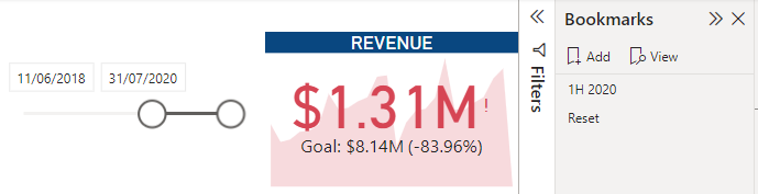 KPI Visual not changing with Bookmarks - Microsoft Fabric Community
