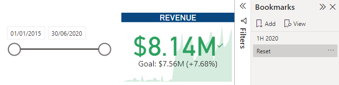 KPI Visual not changing with Bookmarks - Microsoft Fabric Community