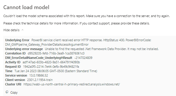 Unable to view the report on Power BI service - Microsoft Fabric Community