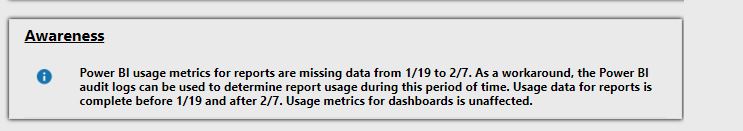 Usage Metrics for Report are Blank - Microsoft Fabric Community