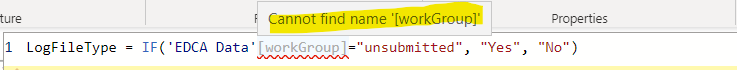 Solved: Not recognizing my field in my formula - Microsoft Fabric Community