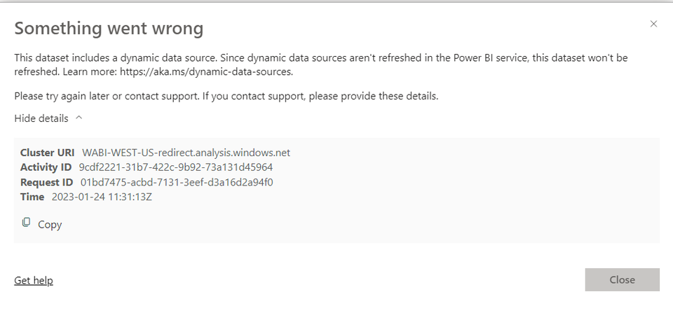 DirectQuery to Dataset Issue - Microsoft Fabric Community