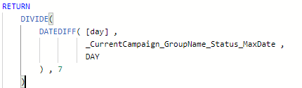Solved: Re: Dax Week Calculation - Power BI - Microsoft Fabric Community