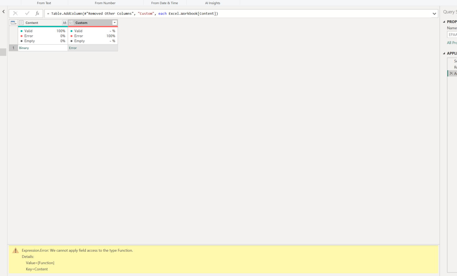 error while excel file import from folder - Microsoft Fabric Community
