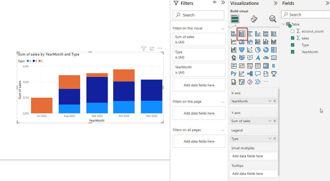 Line and Stacked column chart - Microsoft Fabric Community