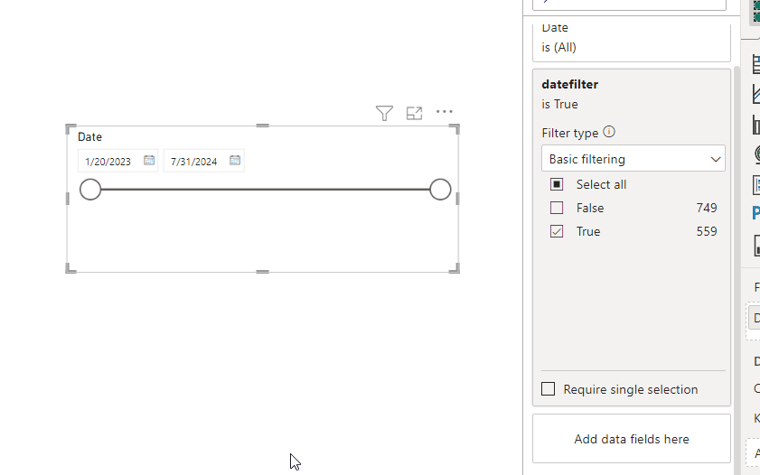 Solved: Filtering of date slicer - Microsoft Fabric Community