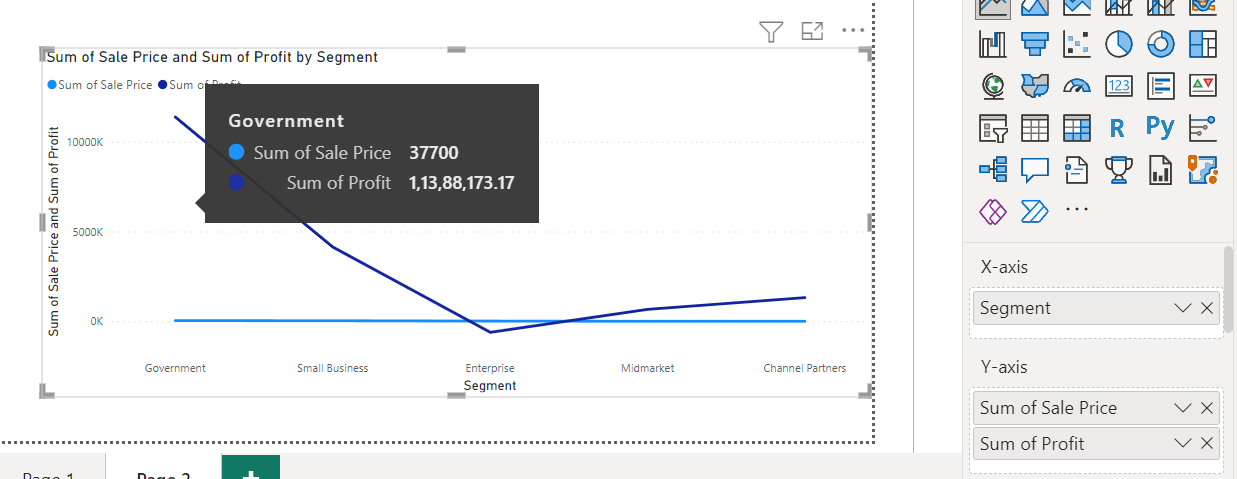 Solved: Dual Line in y axis without Legend - Microsoft Fabric Community