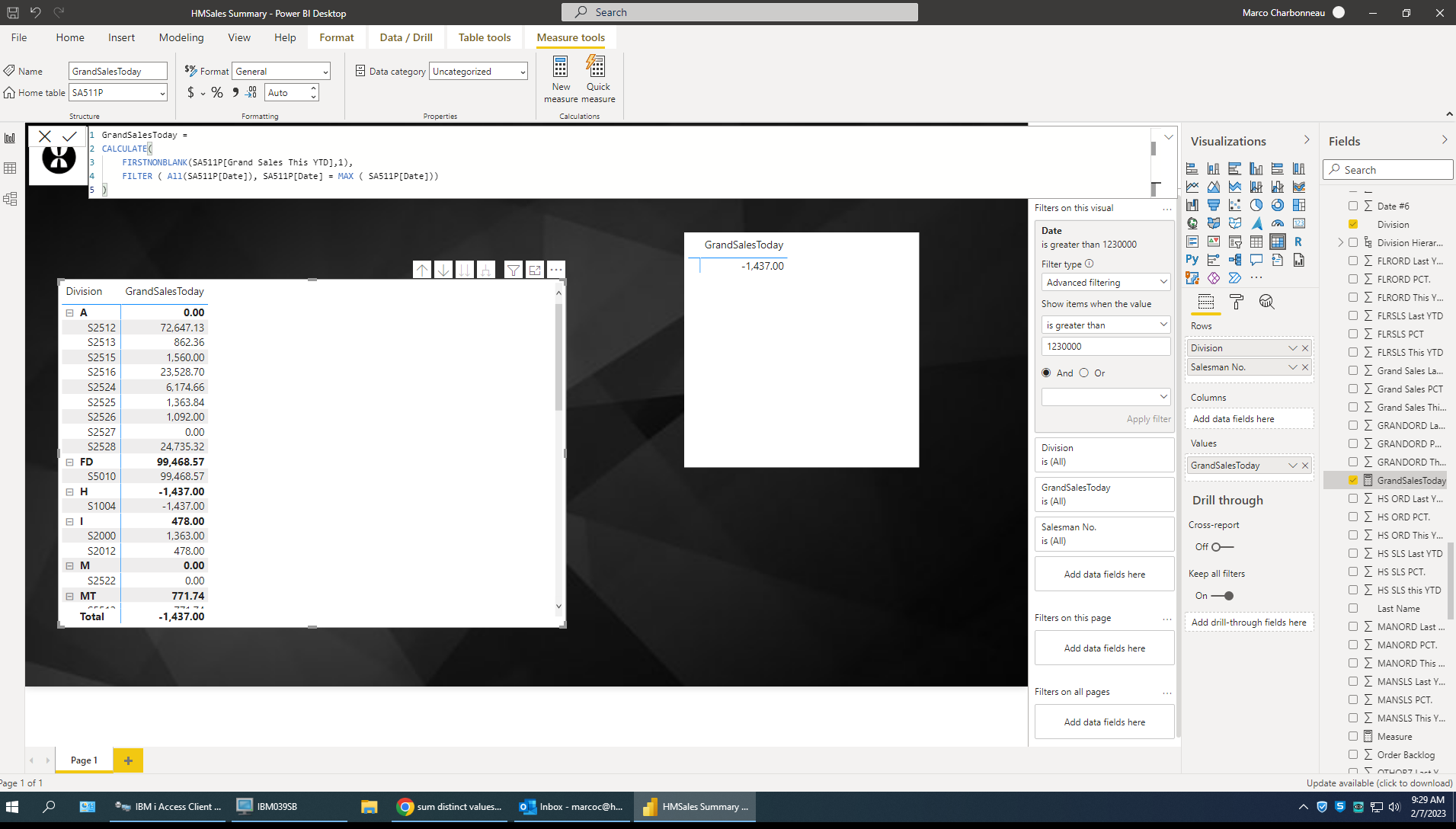 Solved: Summarize all values for subtotal in Matrix - Microsoft Fabric ...