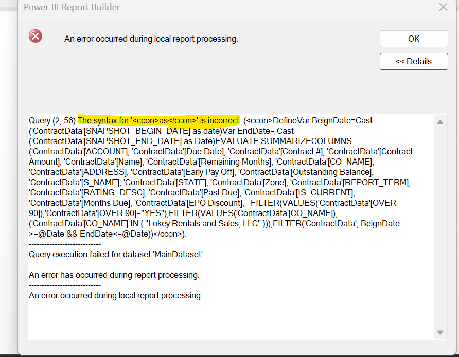 Need help in Query preparation- paginated report.. - Microsoft Fabric ...