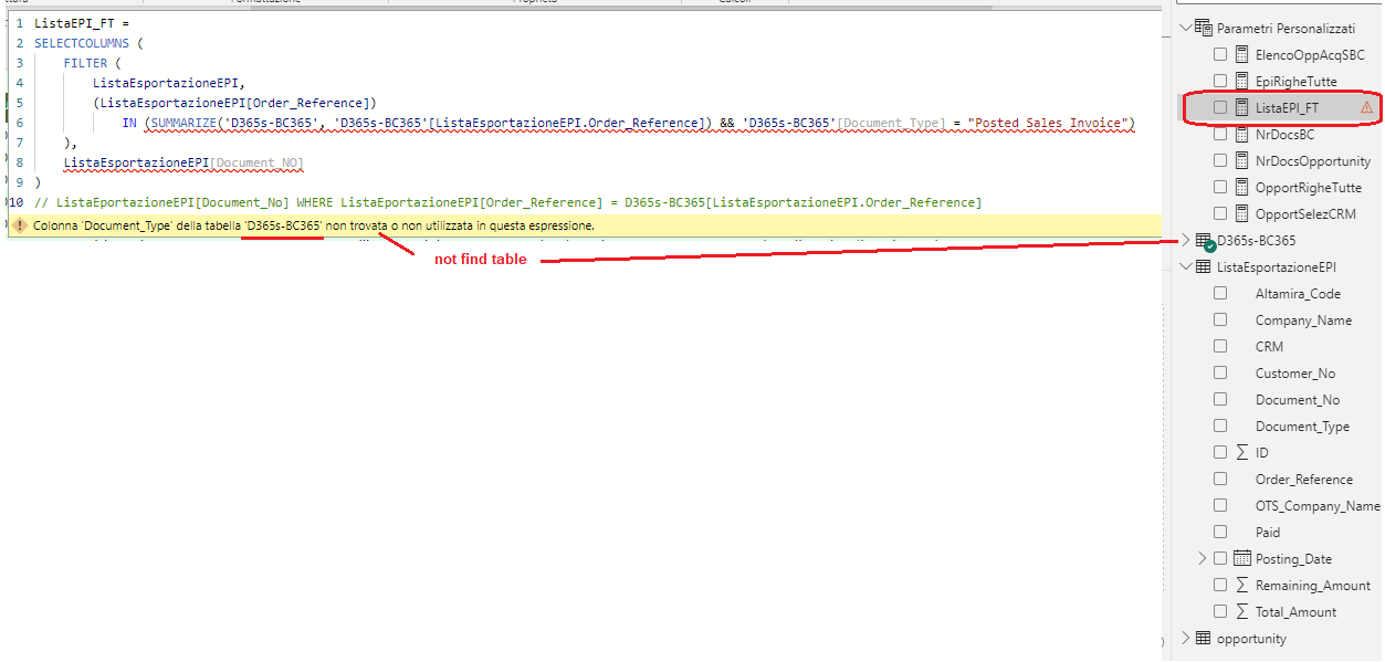 Solved: Help for DAX - find value of a column in another t ...