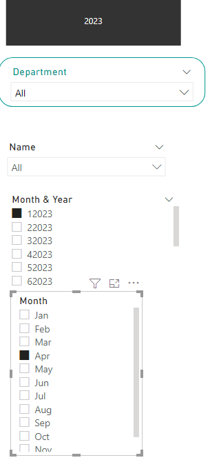 My month name slicer is not filtering the data - Microsoft Fabric Community