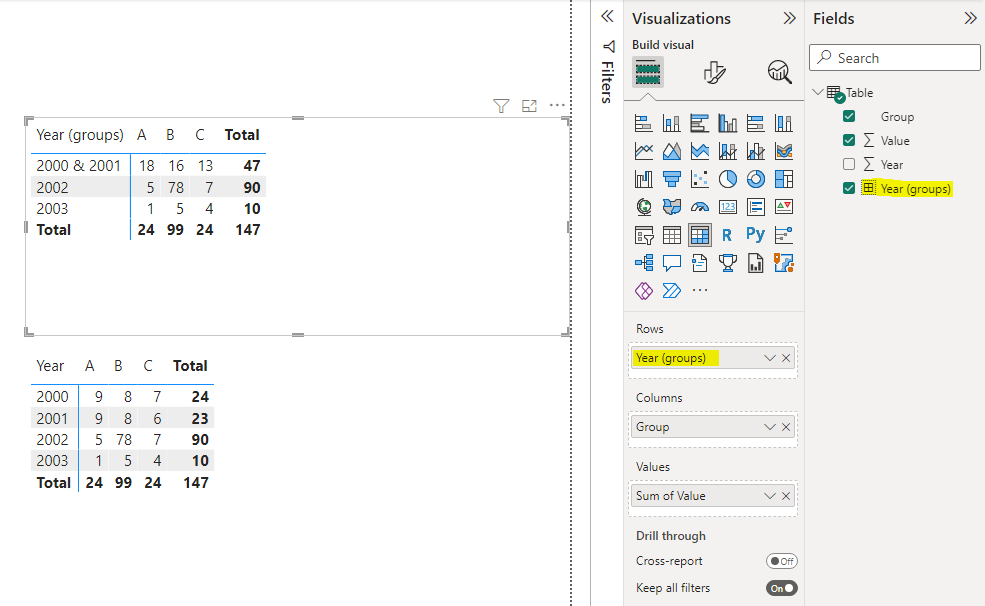 Solved: Re: How to group years in matrix table rows as in ...
