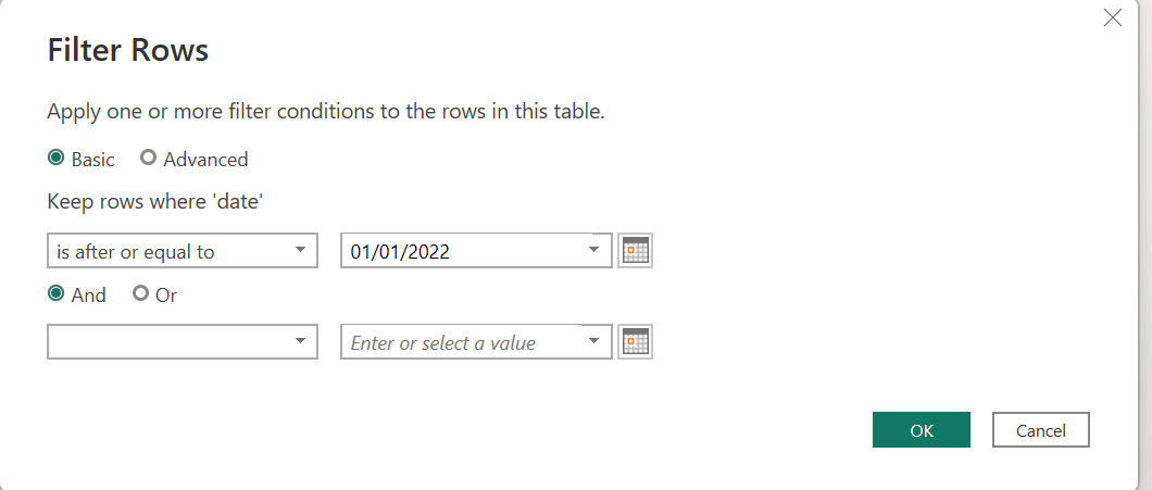 Need help removing rows with certain date - Microsoft Fabric Community