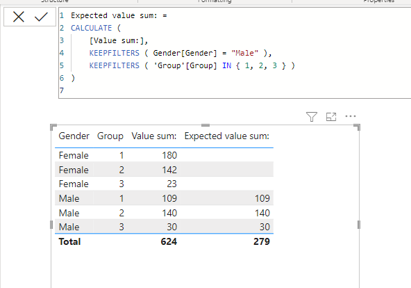 Create measure to sum a group with numeric 1,2,3 - Microsoft Fabric ...