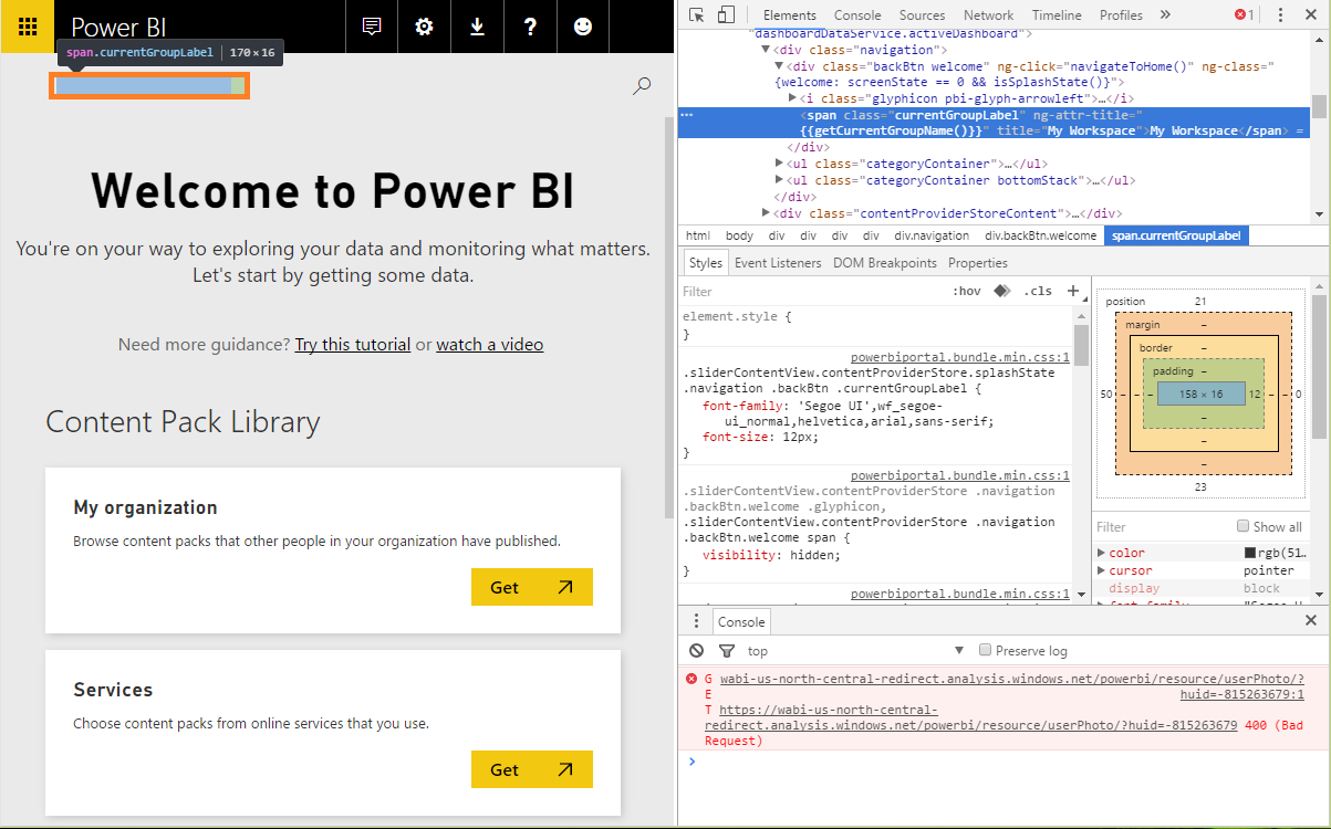 Solved: My Workspace not visible on Welcome Screen - Microsoft Fabric ...