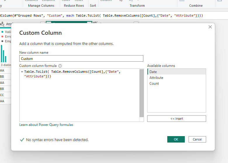 Solved: Combining Filtered Column Values In Power Query - Microsoft ...