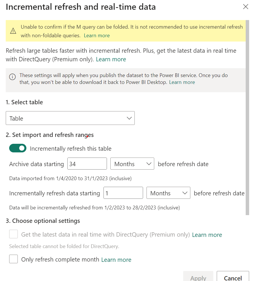 Refresh time not reduce even after applying increm... - Microsoft ...