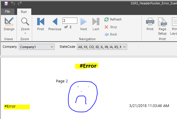 Solved: RDL Header and Footer #Error issue with Shared Dat ...