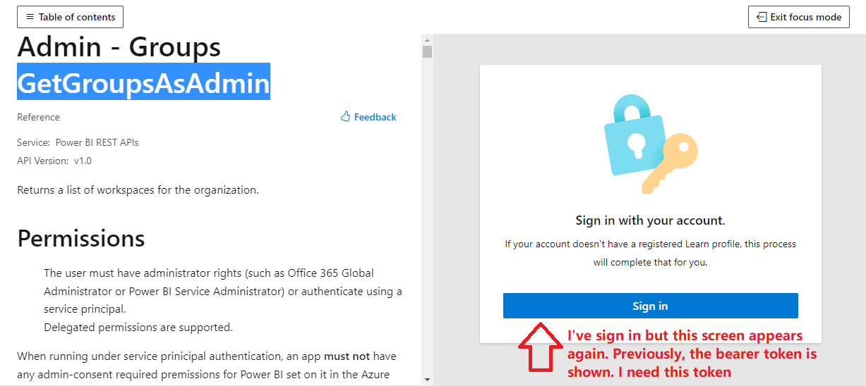 Solved: Power BI Rest API Repeated Sign In - Microsoft Fabric Community