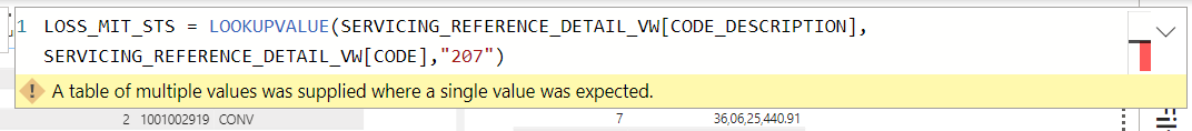 Lookup function error - Microsoft Fabric Community