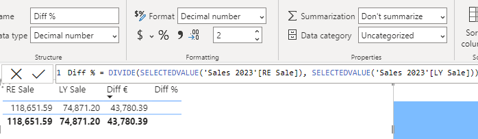 Divide value of 2 columns - Microsoft Fabric Community