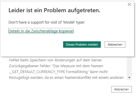 Error with converting a live query to direct query - Microsoft Fabric ...