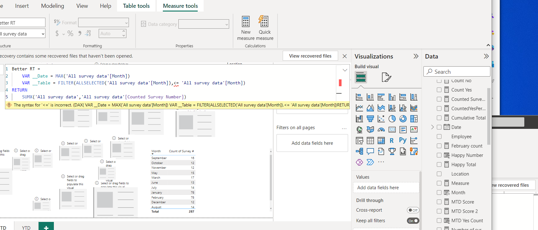 Creating a New Measure based on MTD or YTD - Microsoft Fabric Community