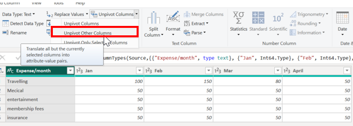 Solved: Transformation for this table type - Microsoft Fabric Community