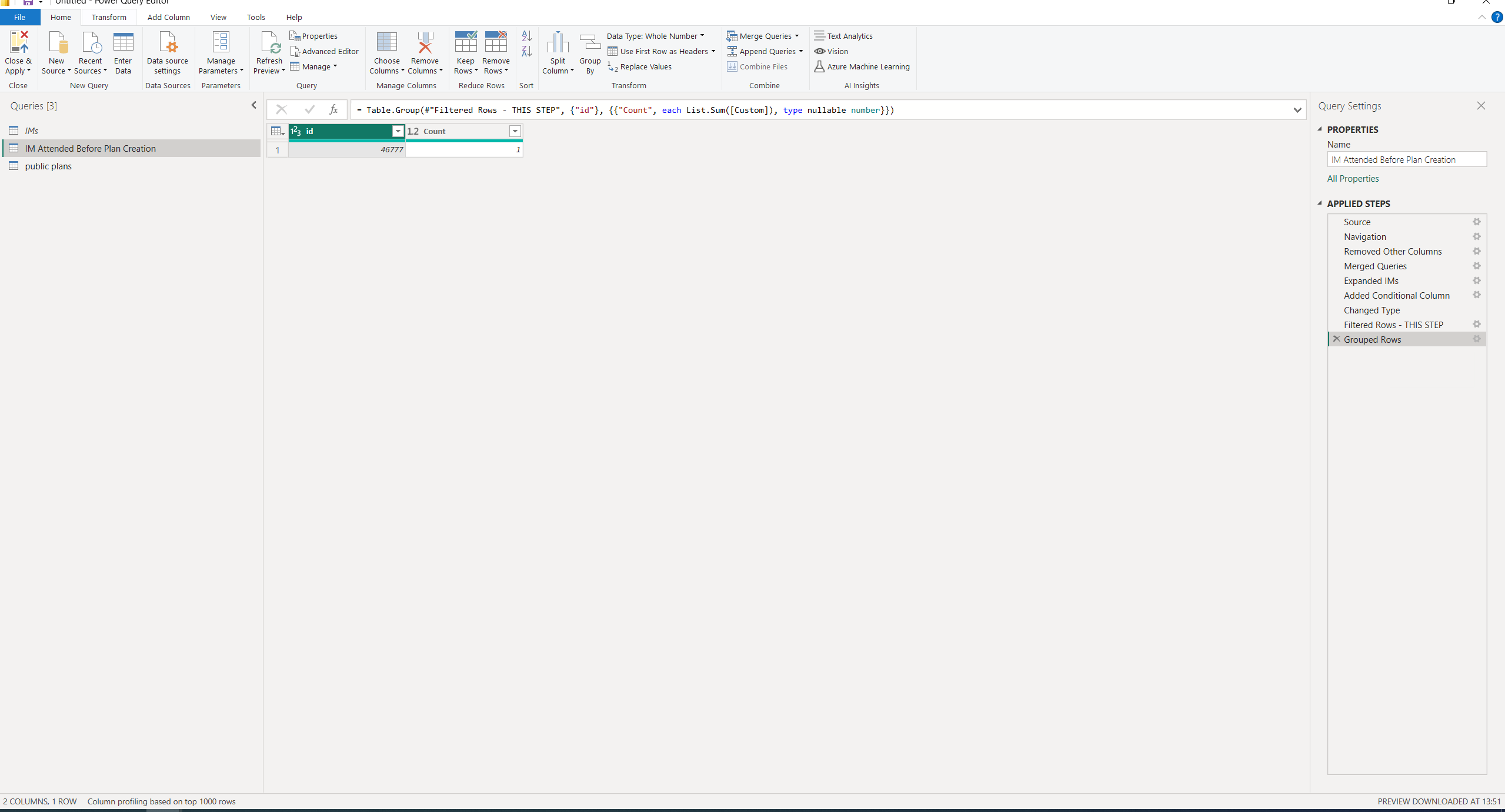 Data missing from Power Query at certain steps - Microsoft Fabric Community