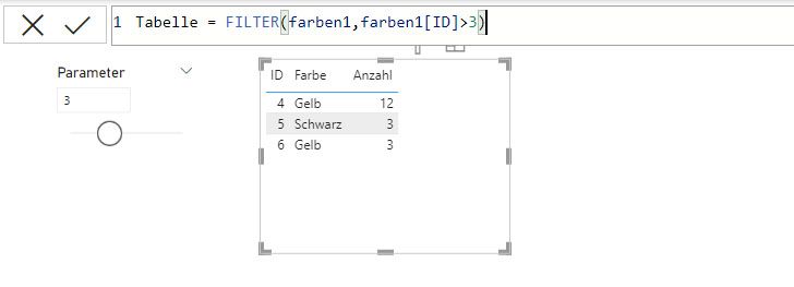 Filter function in connection with parameters - Microsoft Fabric Community