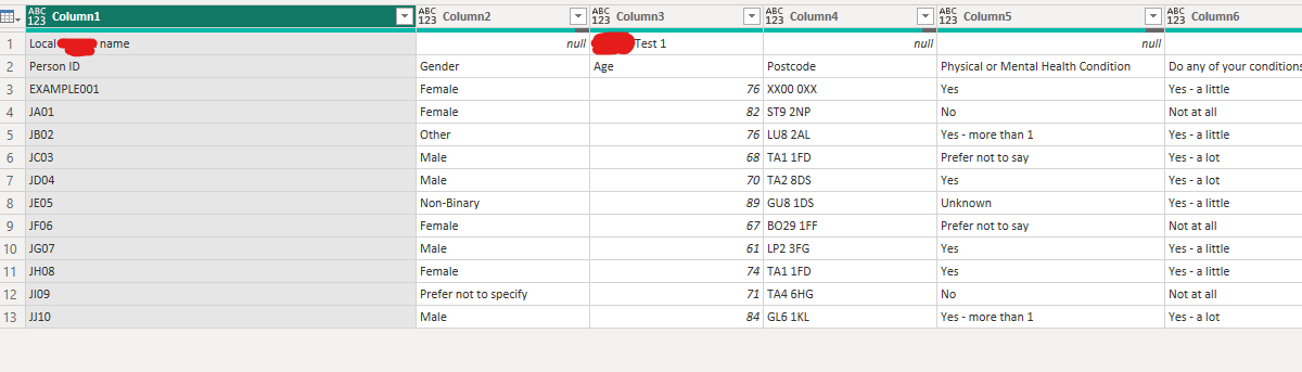 Add column based on row - Microsoft Fabric Community