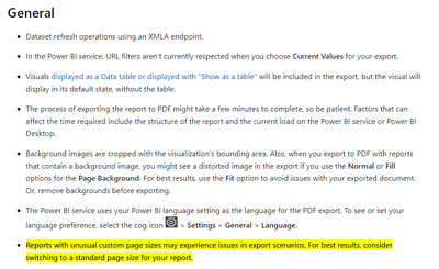 Solved Export to PDF wrong page size Microsoft Fabric Community