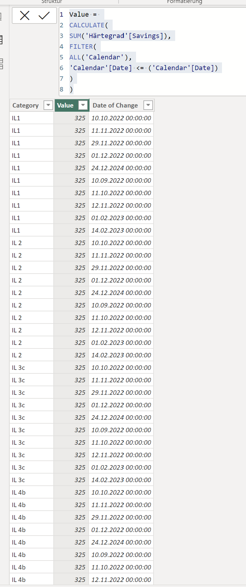 Categorization of values at specific dates - Microsoft Fabric Community