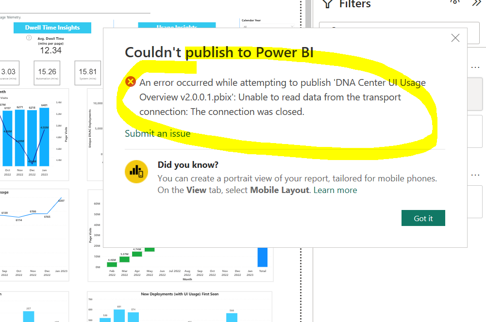 Issue While Publishing the Report - Microsoft Fabric Community