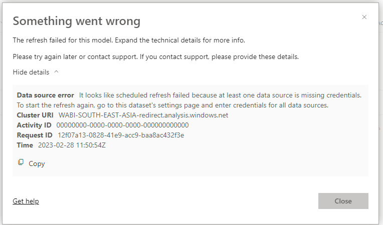 Auto Refresh of Data set in PowerBI Service ( Data... - Microsoft ...