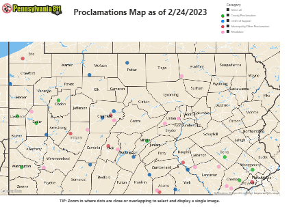 Pennsylvania One Call System Proclamations Map - Microsoft Fabric Community