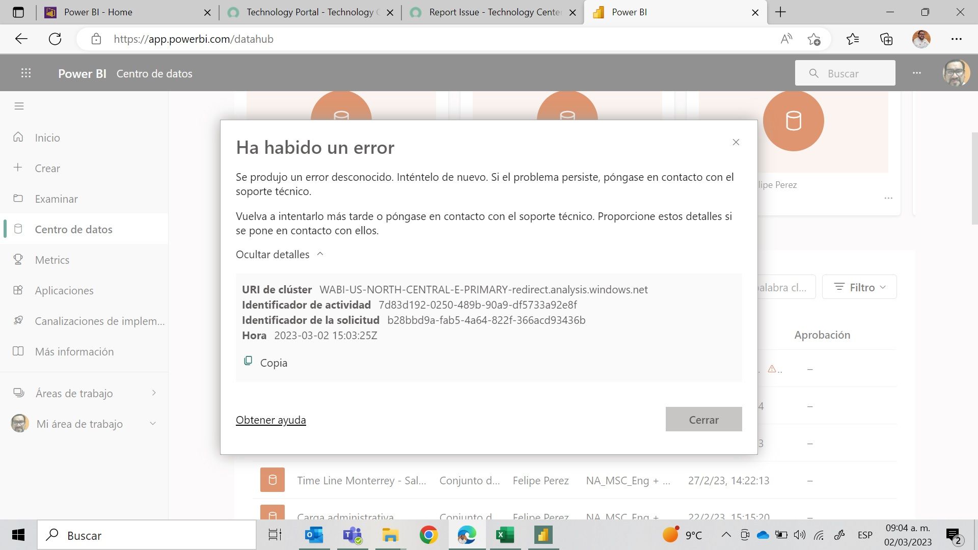 Error in data - Microsoft Fabric Community