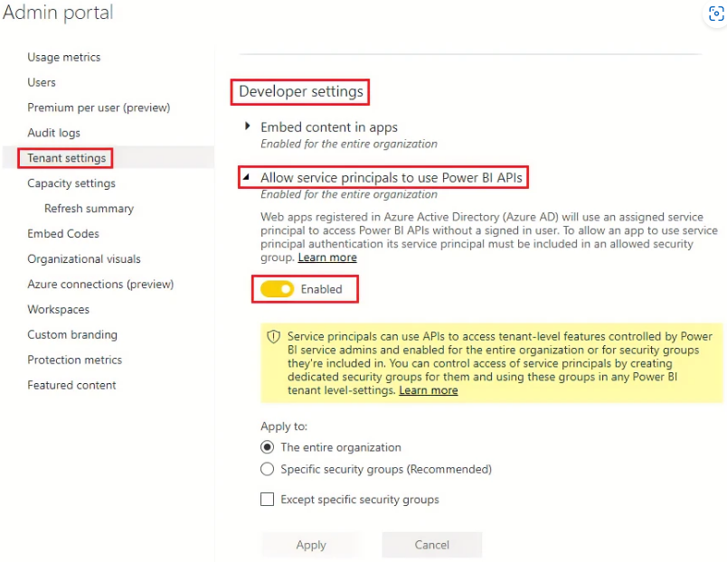 Real time error 401 in embeded scenario - Microsoft Fabric Community
