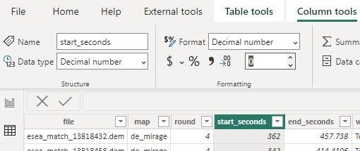 Select the table view in PBI Desktop and see the format area under table tools