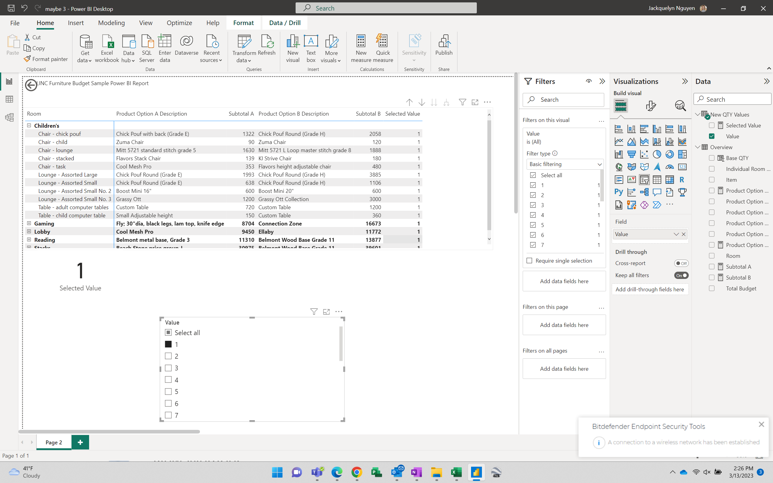 matrix and slicer - Microsoft Fabric Community