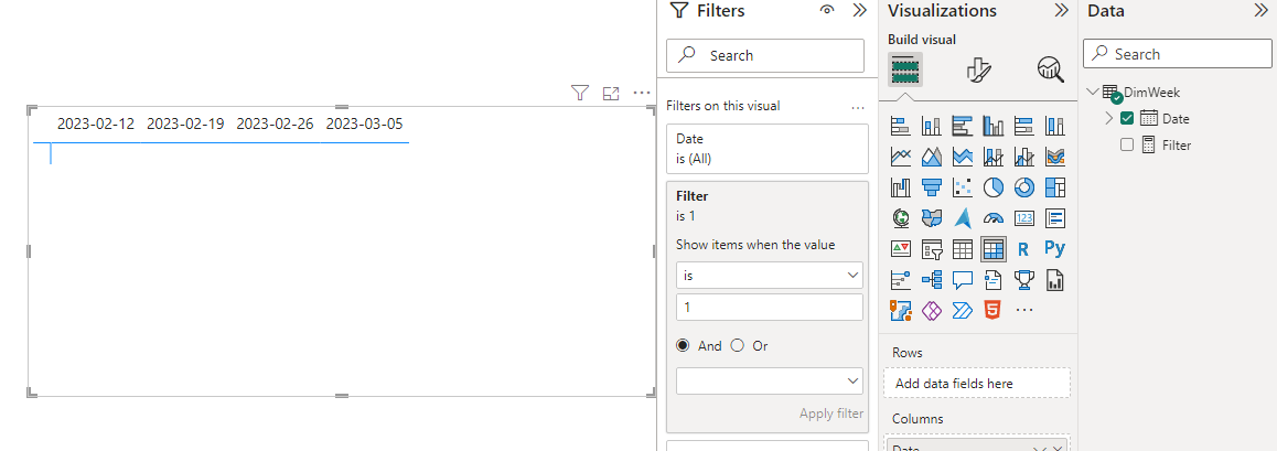 Solved: Create table by last 4 weeks - Microsoft Fabric Community