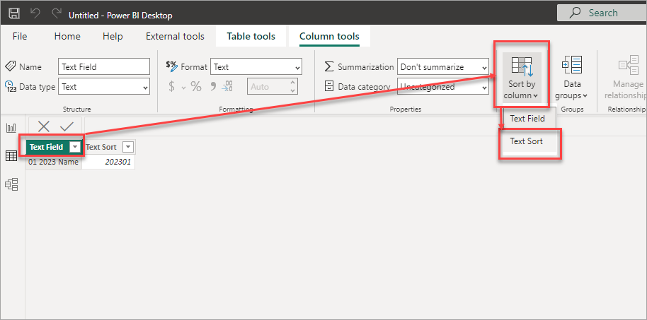 Sorting visual by a "date" that is text based. - Microsoft Fabric Community