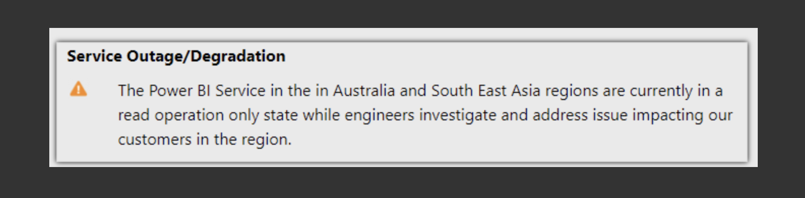 Power BI server not responsing - Microsoft Fabric Community