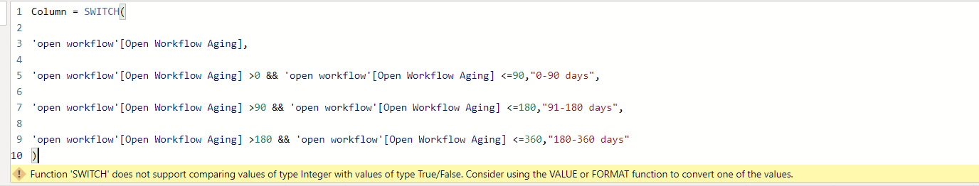 Solved: URGENT Switch error when i use formula to create r ...