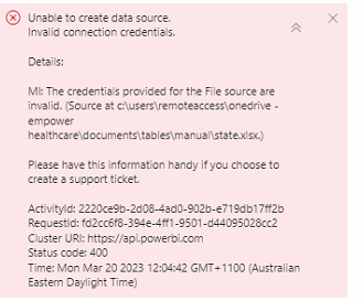 On Premises Gateway - Unable to create data source... - Microsoft ...