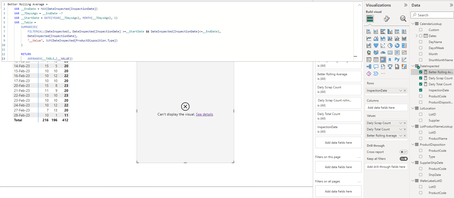 7-day Rolling Average help - Microsoft Fabric Community
