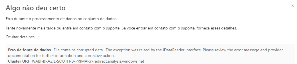 Solved: Error when publishing Power BI report to web versi ...