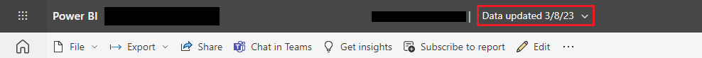 Power BI Report - Data updated is not refreshing f... - Microsoft ...