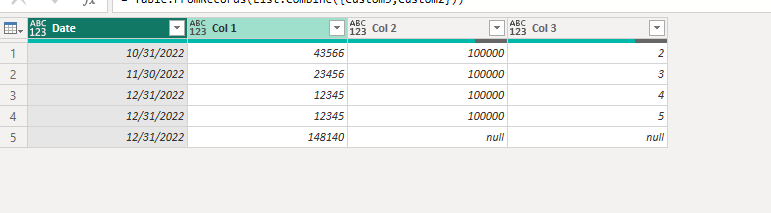 Create a dynamic table with a calculated row - Microsoft Fabric Community