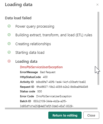 Issue with Datamarts - Cannot import CSV file from... - Microsoft ...